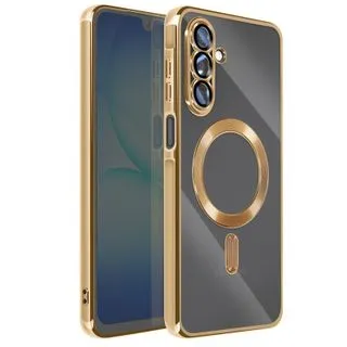 Funda Magnética MagSafe para Samsung Galaxy A17 con Marco Metálico y Protección de Cámara - Oro