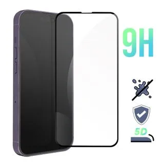 Protector de Pantalla de Cristal Templado Full Cover para iPhone 14 Pro – Borde Negro