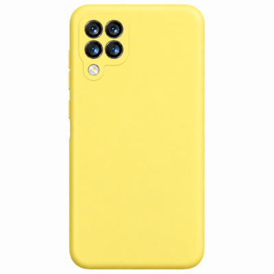 Funda de Silicona con Protección de Cámara – Antigolpes y Tacto Suave para Samsung Galaxy A12 - Amarillo