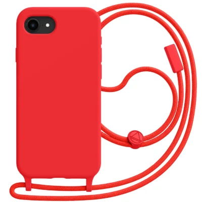 Funda con Cordón para iPhone 16e - Rojo
