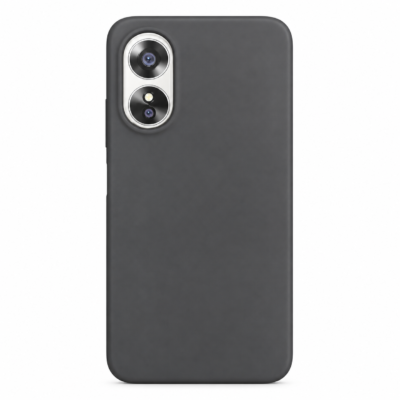 Funda de Silicona con Protección de Cámara – Antigolpes y Tacto Suave para Oppo A17/A17K - Negro