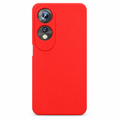 Funda de Silicona con Protección de Cámara – Antigolpes y Tacto Suave para Oppo A60 - Rojo