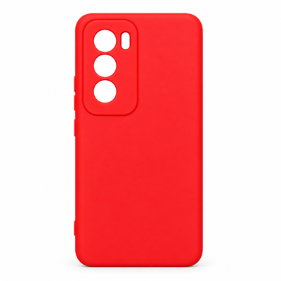 Funda de Silicona con Protección de Cámara – Antigolpes y Tacto Suave para Oppo Reno 12 Pro - Rojo