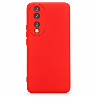 Funda de Silicona con Protección de Cámara – Antigolpes y Tacto Suave para Honor 90 - Rojo