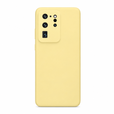 Funda de Silicona con Protección de Cámara – Antigolpes y Tacto Suave para Samsung Galaxy S20 Ultra - Amarillo