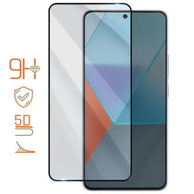 Protector de Pantalla de Cristal Templado Full Cover para Xiaomi Redmi Note 13 Pro 4G – Borde Negro