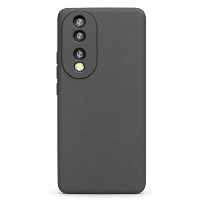 Funda de Silicona con Protección de Cámara – Antigolpes y Tacto Suave para Honor 90 - Negro