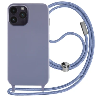 Funda con Cordón para iPhone 14 Pro - Morado