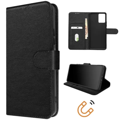 Funda de Cuero en Libro para Xiaomi Redmi Note 12 Pro 5G - Negro