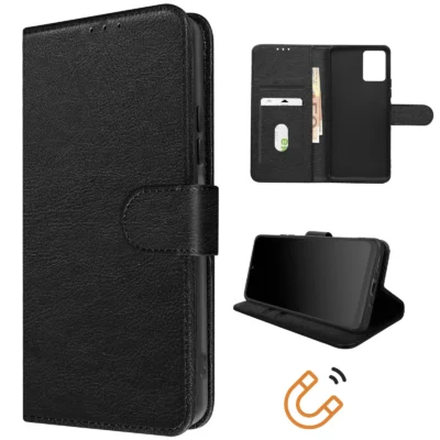 Funda de Cuero en Libro para Xiaomi Redmi Note 12 5G - Negro
