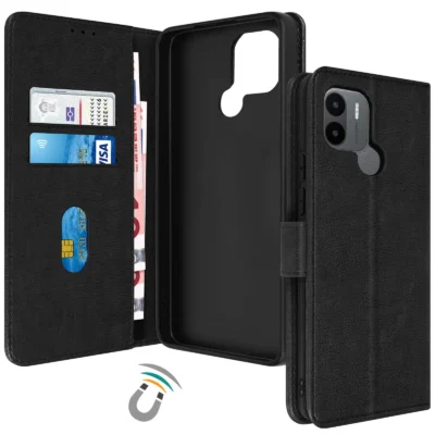 Funda de Cuero en Libro para Xiaomi Redmi A1 Plus - Negro
