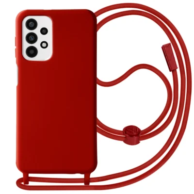 Funda con Cordón para Samsung Galaxy A23 5G - Rojo