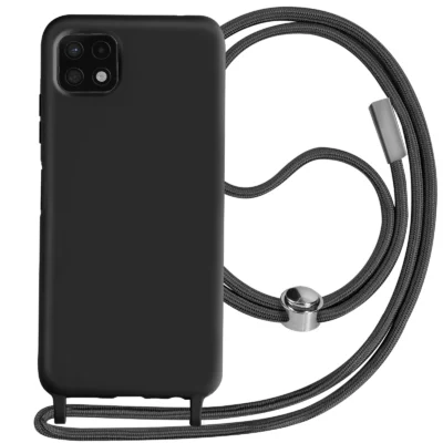 Funda con Cordón para Samsung Galaxy A22 5G - Negro