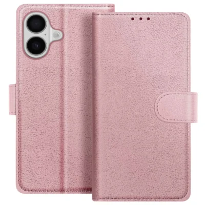 Funda de Cuero en Libro para iPhone 17 - Rosa