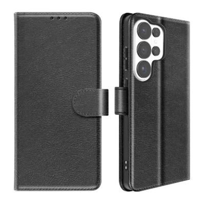 Funda de Cuero en Libro para Samsung Galaxy S26 Ultra - Negro
