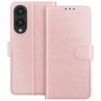 Funda de Cuero en Libro para Samsung Galaxy S25 Edge - Rosa