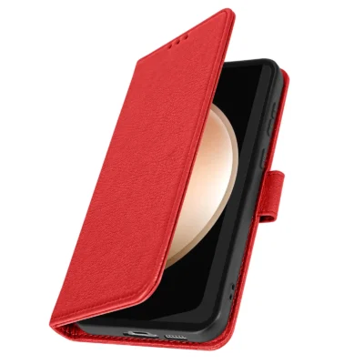 Funda de Cuero en Libro para Samsung Galaxy S23 FE - Rojo