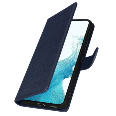 Funda de Cuero en Libro para Samsung Galaxy S22 - Azul