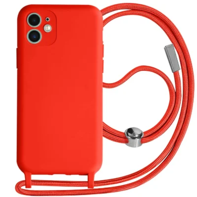 Funda con Cordón para iPhone 11 - Rojo