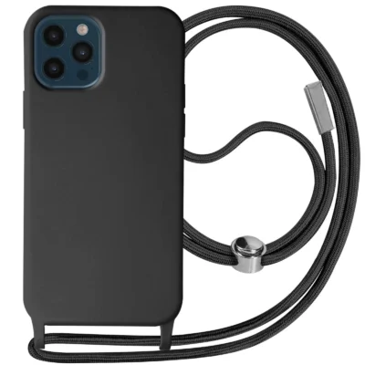 Funda con Cordón para iPhone 12 Pro - Negro