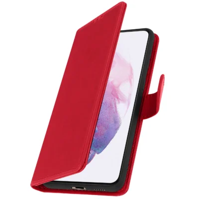 Funda de Cuero en Libro para Samsung Galaxy S21 - Rojo