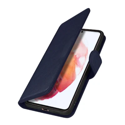 Funda de Cuero en Libro para Samsung Galaxy S21 FE - Azul