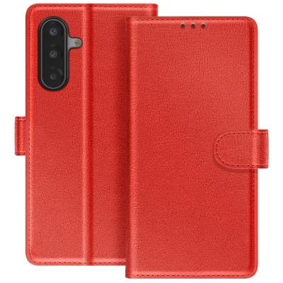 Funda de Cuero en Libro para Samsung Galaxy A15 - Rojo