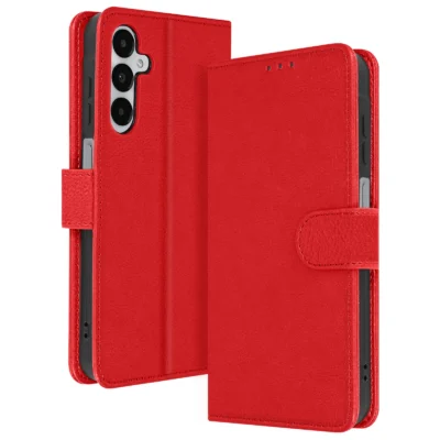 Funda de Cuero en Libro para Samsung Galaxy A05s - Rojo