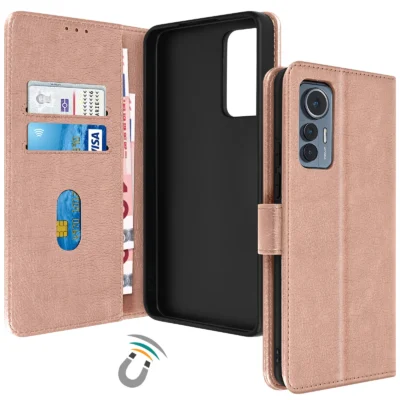 Funda de Cuero en Libro para Xiaomi 12 Lite - Rosa