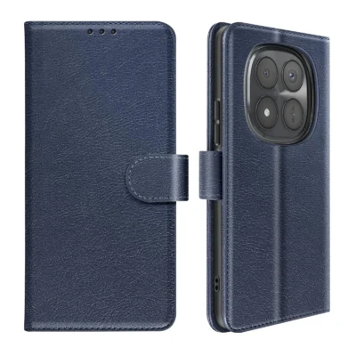 Funda de Cuero en Libro para Xiaomi Redmi Note 15 Pro Plus - Azul