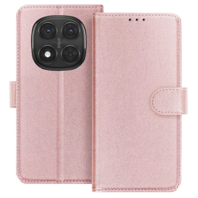 Funda de Cuero en Libro para Xiaomi Redmi Note 14 Pro - Rosa