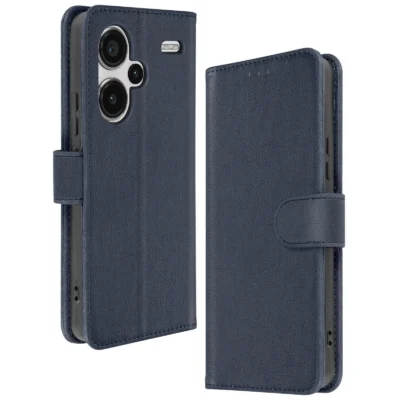 Funda de Cuero en Libro para Xiaomi Redmi Note 13 Pro Plus - Azul