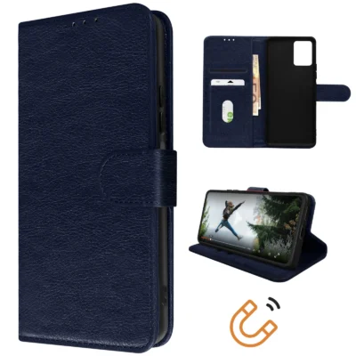 Funda de Cuero en Libro para Xiaomi Redmi Note 12 Pro Plus - Azul