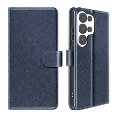 Funda de Cuero en Libro para Samsung Galaxy S26 Ultra - Azul
