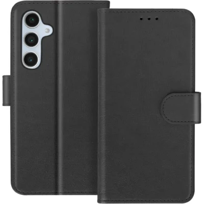 Funda de Cuero en Libro para Samsung Galaxy S24 Fe - Negro