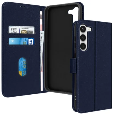 Funda de Cuero en Libro para Samsung Galaxy S23 - Azul