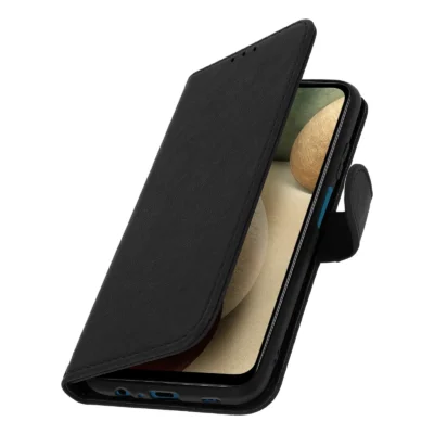 Funda de Cuero en Libro para Samsung Galaxy A12 - Negro