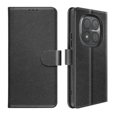 Funda de Cuero en Libro para Xiaomi Redmi Note 15 Pro Plus - Negro
