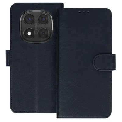 Funda de Cuero en Libro para Xiaomi Redmi Note 14 Pro - Azul