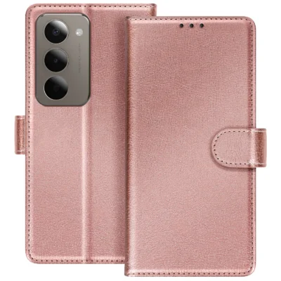 Funda de Cuero en Libro para Xiaomi Redmi 15 - Rosa