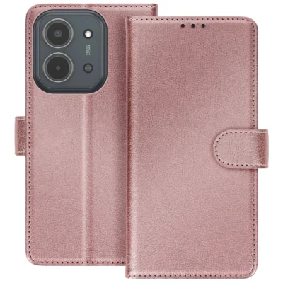 Funda de Cuero en Libro para Xiaomi Redmi 15C - Rosa