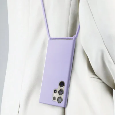 Funda con Cordón para Samsung Galaxy S24 Ultra - Morado
