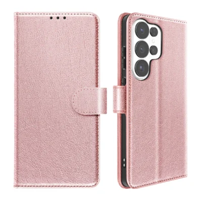 Funda de Cuero en Libro para Samsung Galaxy S26 Ultra - Rosa