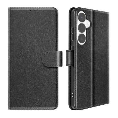 Funda de Cuero en Libro para Samsung Galaxy S26 - Negro