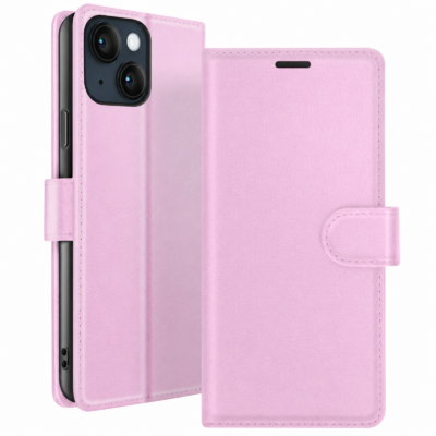 Funda de Cuero en Libro para iPhone 12 - Rosa