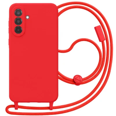 Funda con Cordón para Samsung Galaxy A54 5G - Rojo
