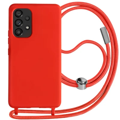 Funda con Cordón para Samsung Galaxy A53 5G - Rojo