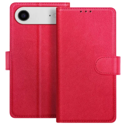 Funda de Cuero en Libro para iPhone 17 Air - Rojo