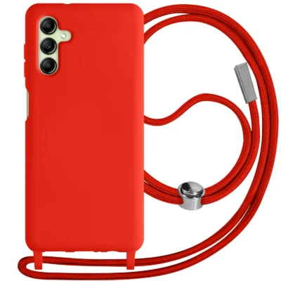 Funda con Cordón para Samsung Galaxy A14 - Rojo