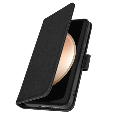 Funda de Cuero en Libro para Samsung Galaxy S23 FE - Negro